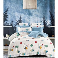 Brorden Kids Printed Pure Cotton Single Bed Quilt Cover Set-Fishie
