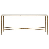 Heston Marble Console Table - Large Brass
