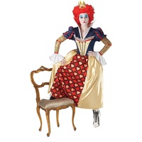 Queen Of Hearts Red Deluxe Costume for Adults - Disney Alice in Wonderland