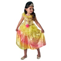 Belle Rainbow Deluxe Costume for Kids - Disney Beauty and the Beast