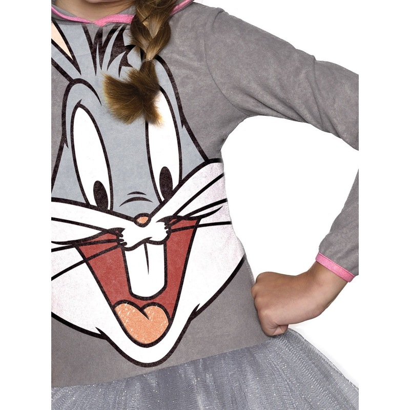 Bugs Bunny Girls Hooded Costume Grey main image 0