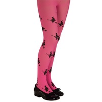 Glitter Witch Pink Tights for Kids