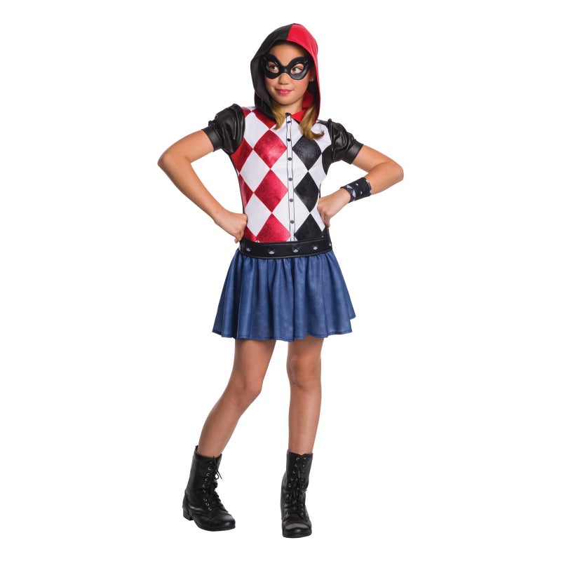 Buy Harley Quinn Hoodie Costume for Kids - Warner Bros DC Super Hero ...