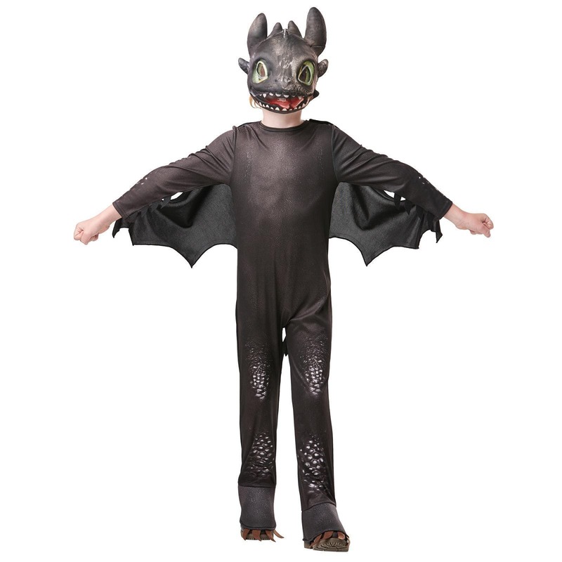 Toothless Night Fury Deluxe Costume for Kids - Universal How to Train ...