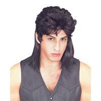 Mullet Black Wig for Adults