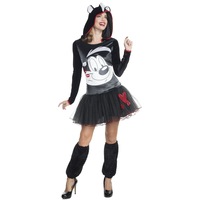 Pepe Le Pew Hooded Tutu Costume for Adults - Looney Tunes