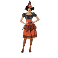 Polka Dot Witch Costume for Adults