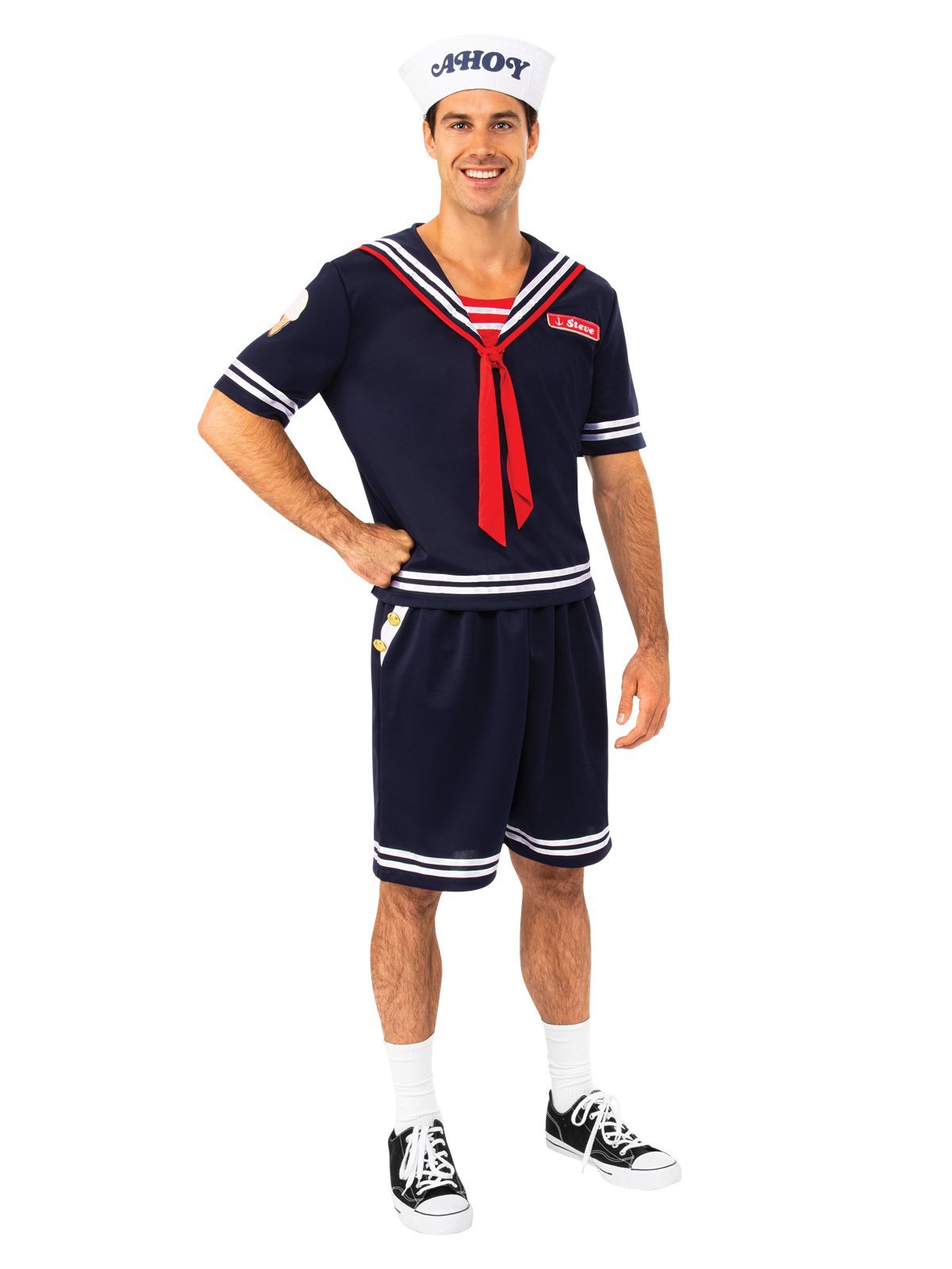 Steve Scoops Ahoy Uniform Deluxe Costume for Adults - Netflix Stranger Things