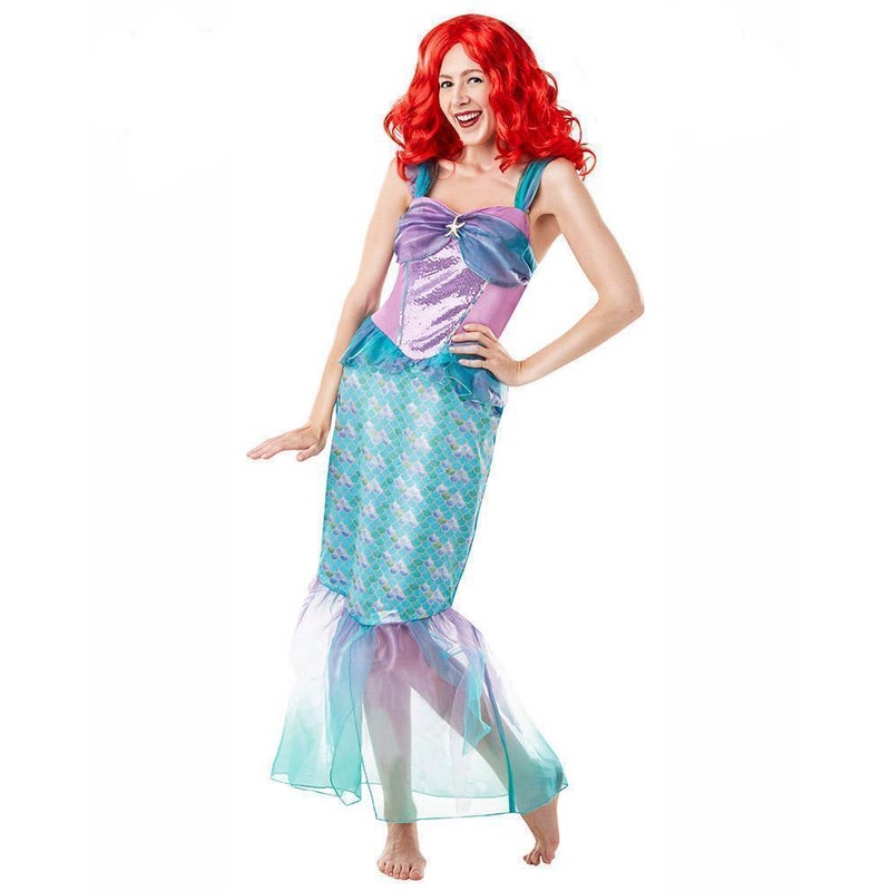 Ariel Deluxe Costume for Adults - Disney The Little Mermaid | Buy ...