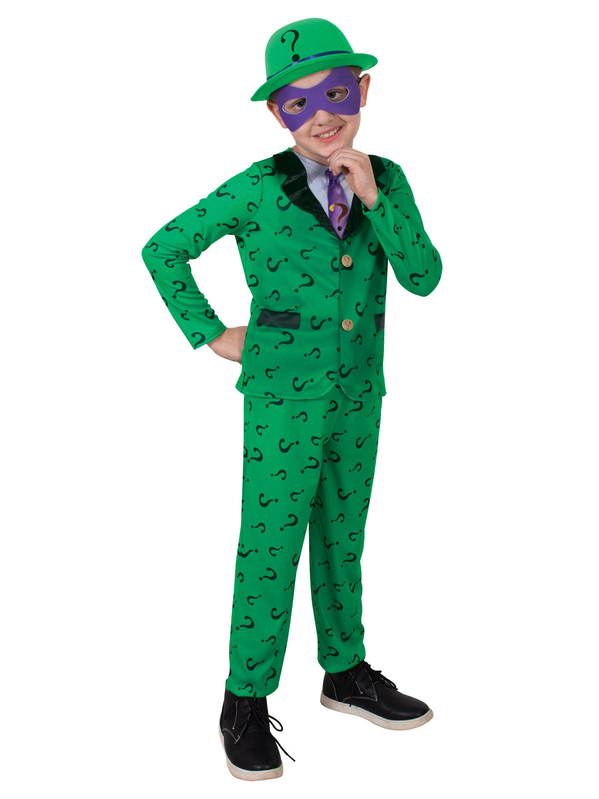 Buy The Riddler Deluxe Costume for Kids - DC Comics - MyDeal Australia