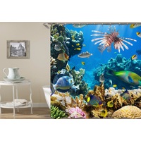 A Stunning Coral Reef Shower Curtain