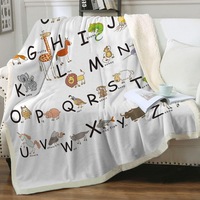 ABC Alphabet Kids Characters Throw Blanket