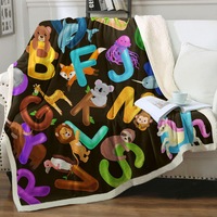 Animal Alphabet Mix for Kids Throw Blanket