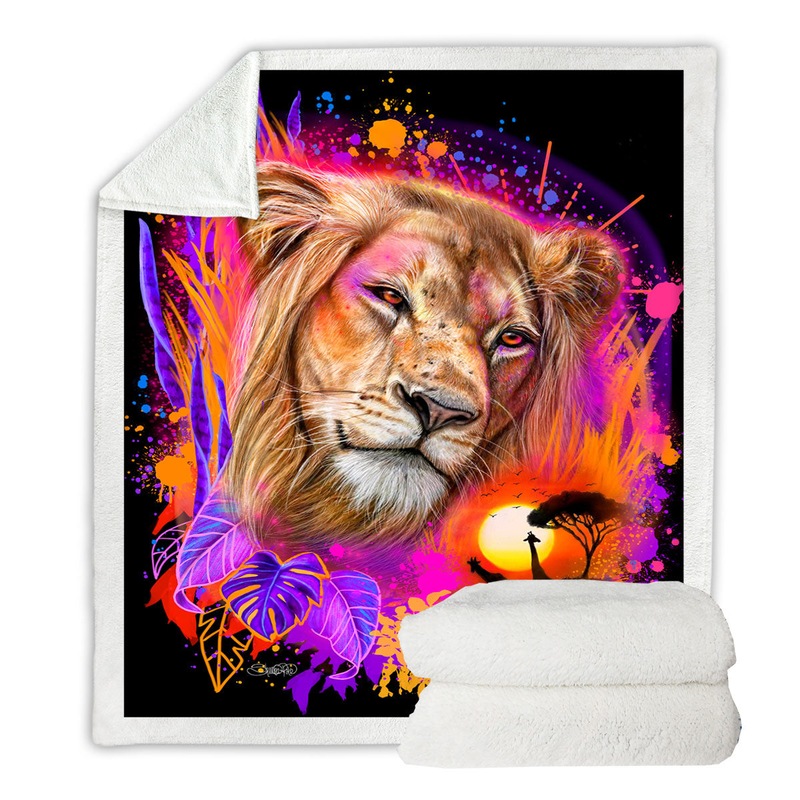 Buy Animals Art Lion Spirit Throw Blanket - MyDeal