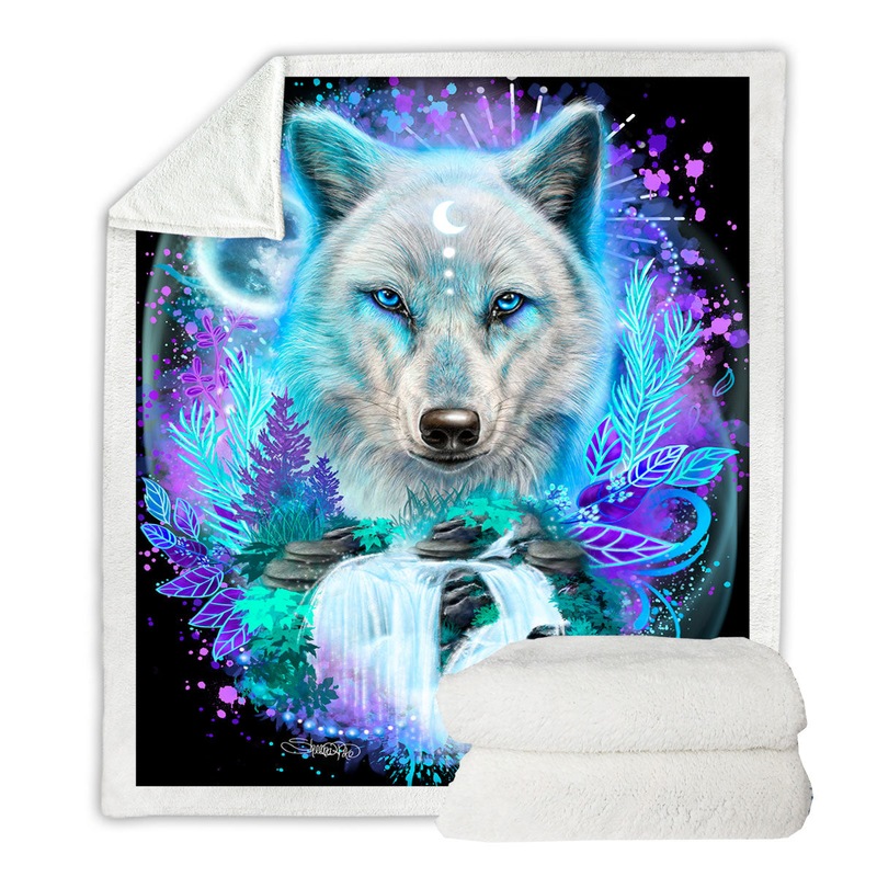 Buy Animals Art Wolf Spirit Throw Blanket MyDeal