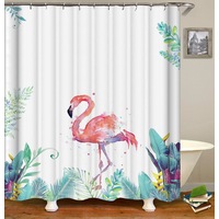 Art Painting Flamingo Shower Curtain