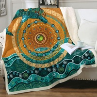 Artistic Dolphin over the Sun Throw Blanket