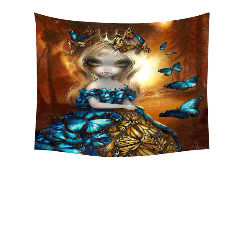 Buy Beautiful Monarch And Blue Morpho Butterflies Queen Tapestry - Mydeal