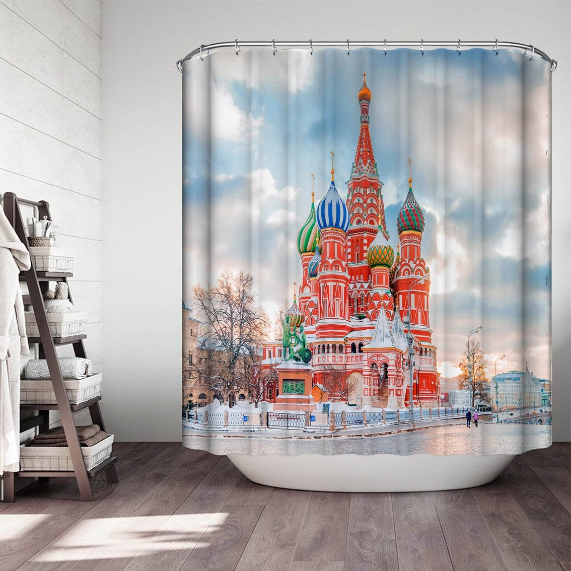 Beautiful Red Square Moscow Shower Curtain