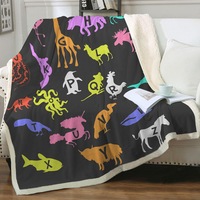 Children Alphabet Animal Names Throw Blanket