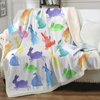 Colorful Bunnies for Kids Throw Blanket