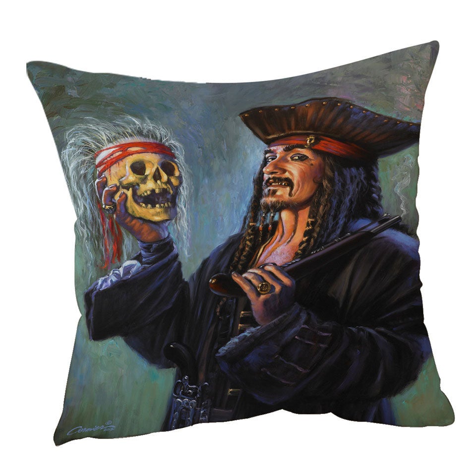 Buy Cool Pirate Captain Painting Blackbeards Trophy Cushion MyDeal   Cool Pirate Captain Painting Blackbeards Trophy Cushion 9813691 00 