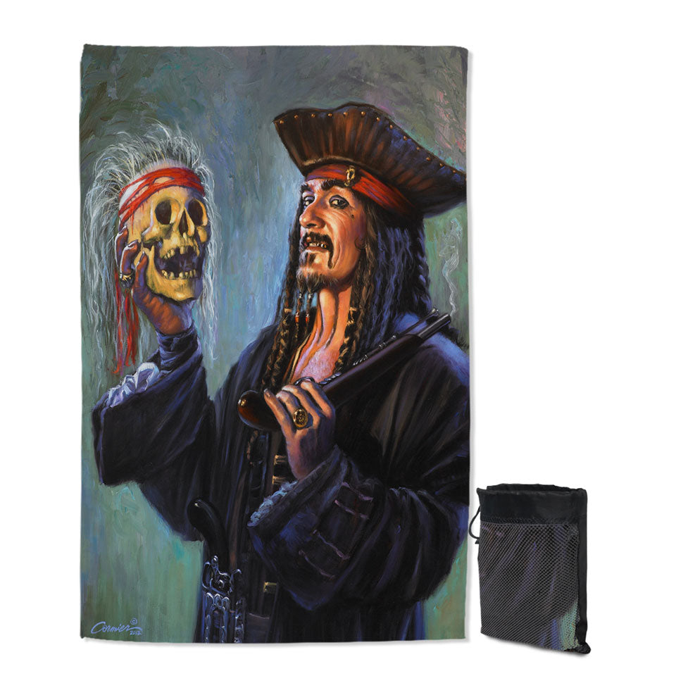 Buy Cool Pirate Captain Painting Blackbeards Trophy Quick Dry Beach   Cool Pirate Captain Painting Blackbeards Trophy Quick Dry Beach Towel 9816495 00 