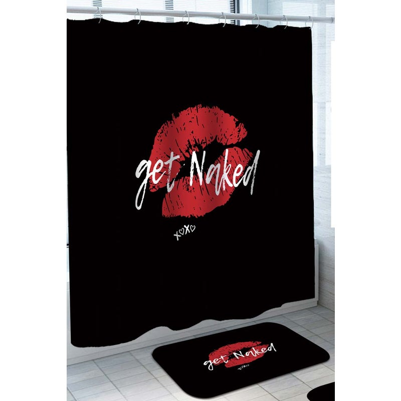 Buy Cool Sexy Red Lips Kiss Get Naked Shower Curtain Mydeal
