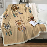 Cute Animal Dream Catchers for Kids Throw Blanket