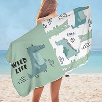 Cute Crocodiles for Kids Microfiber Beach Towel