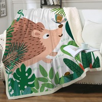 Cute Hedgehog for Kids Throw Blanket