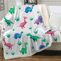 Cute Smiling Dinosaurs for Children Throw Blanket