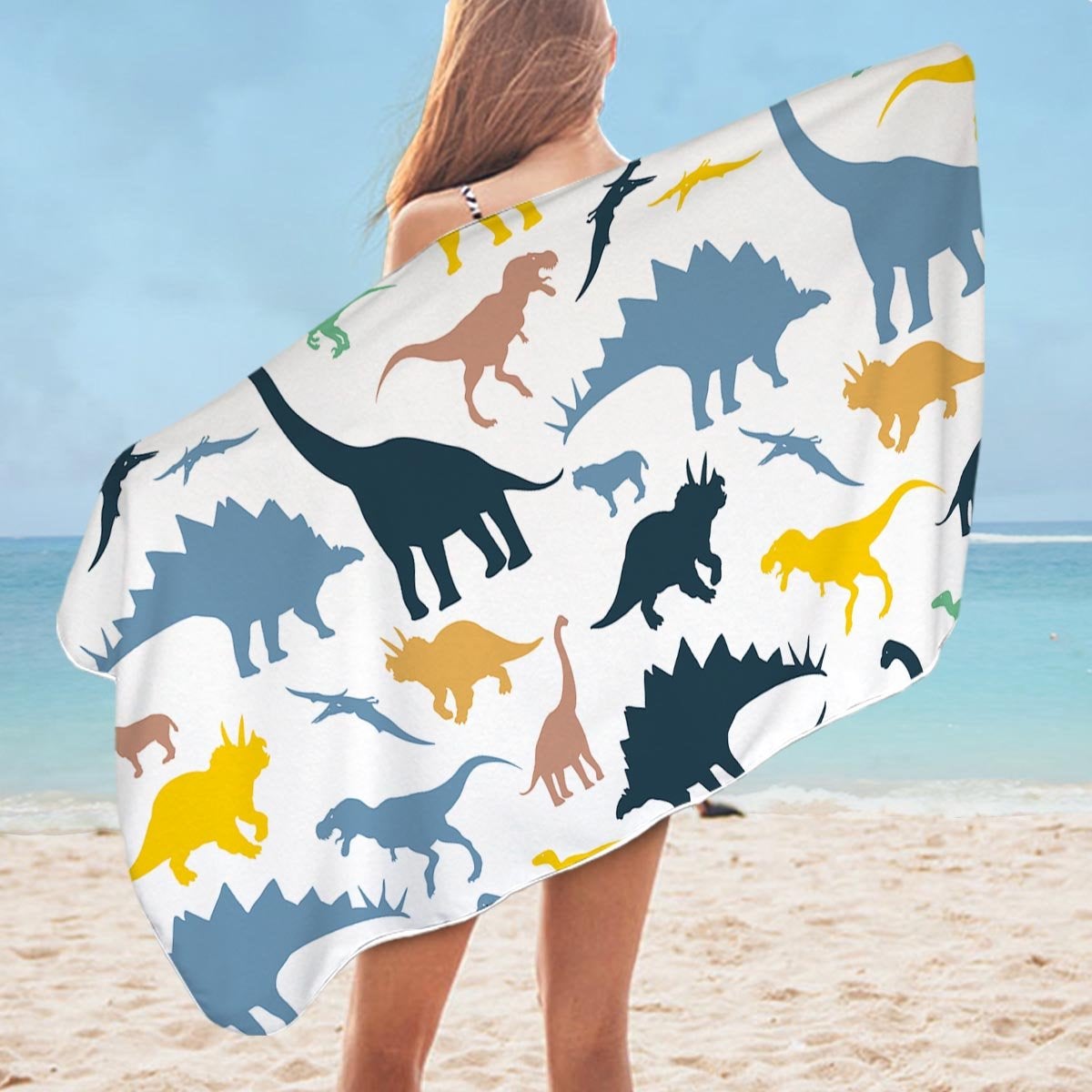 Dinosaurs For Kids Microfiber Beach Towel
