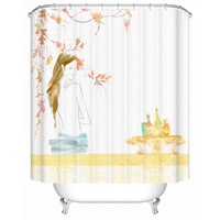 Drawing Of A Woman Shower Curtain