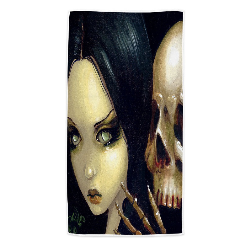Buy Faces of Faery 103 Gothic Girl and Scary Skull Beach Towels Medium Large Extra Large MyDeal