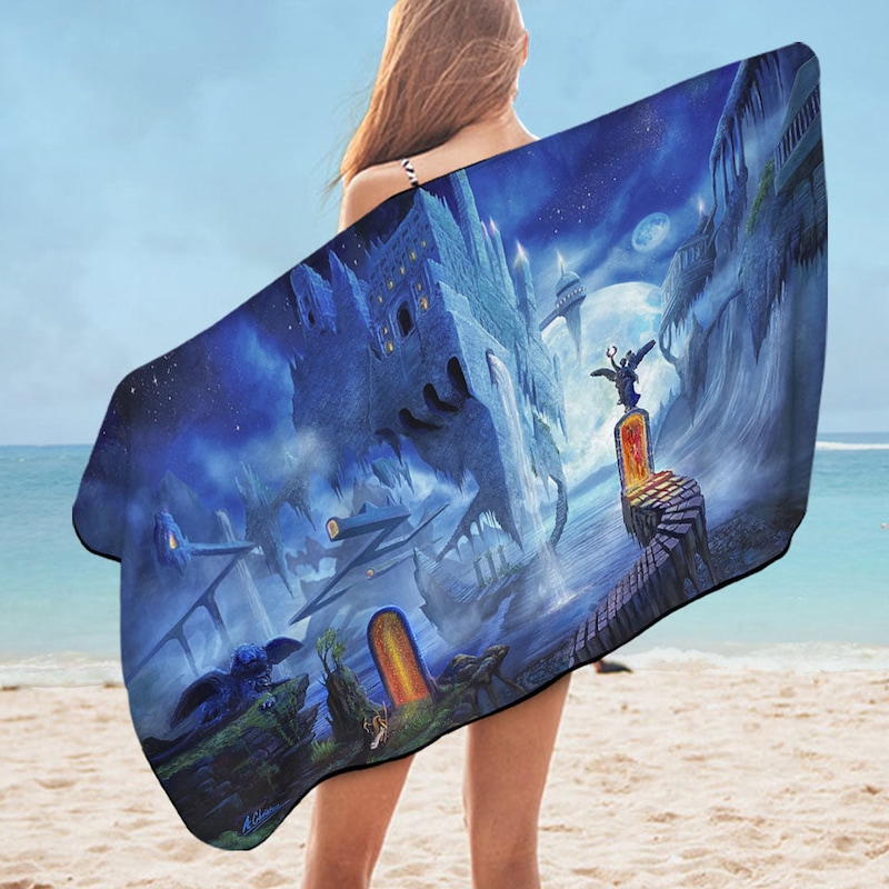 Buy Fantasy Dreamscape Nerostrios City Microfiber Beach Towel Mydeal