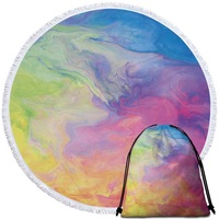 Flow of Colors Round Beach Towel