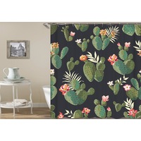 Flowering Cactus Shower Curtain