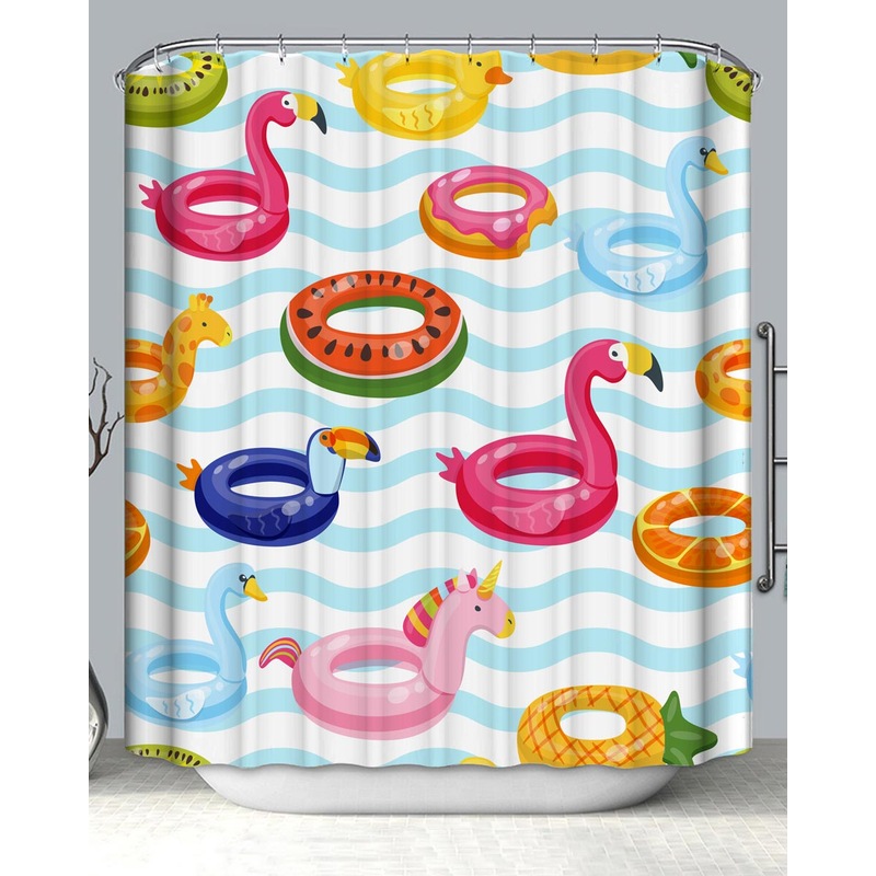 Buy Funny Cool Animals and Fruits Pool Floats Shower Curtain MyDeal