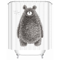 Hairy Fat Bear Shower Curtain