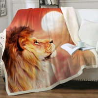 Handsome Lion Under the Sun Throw Blanket