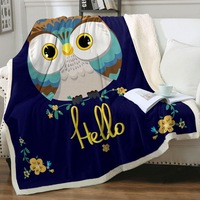 Hello Kids form a Cute Little Owl Throw Blanket