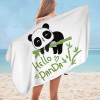 Hello Kids form an Adorable Little Panda Microfiber Beach Towel