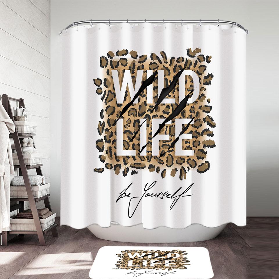 Inspiring Leopard Skin Pattern Shower Curtain