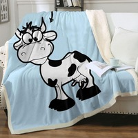 Kids Cute Cow Throw Blanket