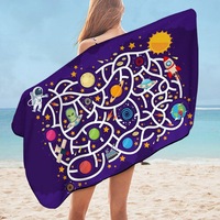 Kids Space Maze Microfiber Beach Towel