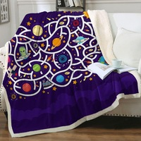 Kids Space Maze Throw Blanket