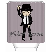 Michael Jackson Cartoon Shower Curtain