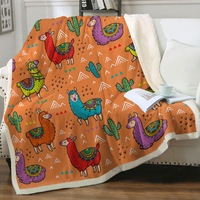 Multi Colored South American Llamas Throw Blanket