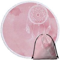 Pinkish Background Mandala Beach Towel
